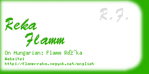 reka flamm business card